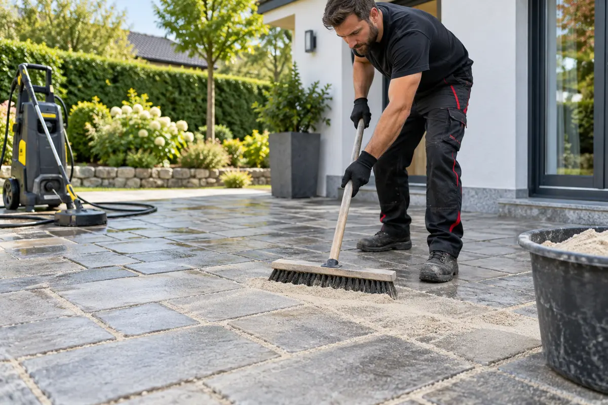 Terrassen- und Pflasterreinigung